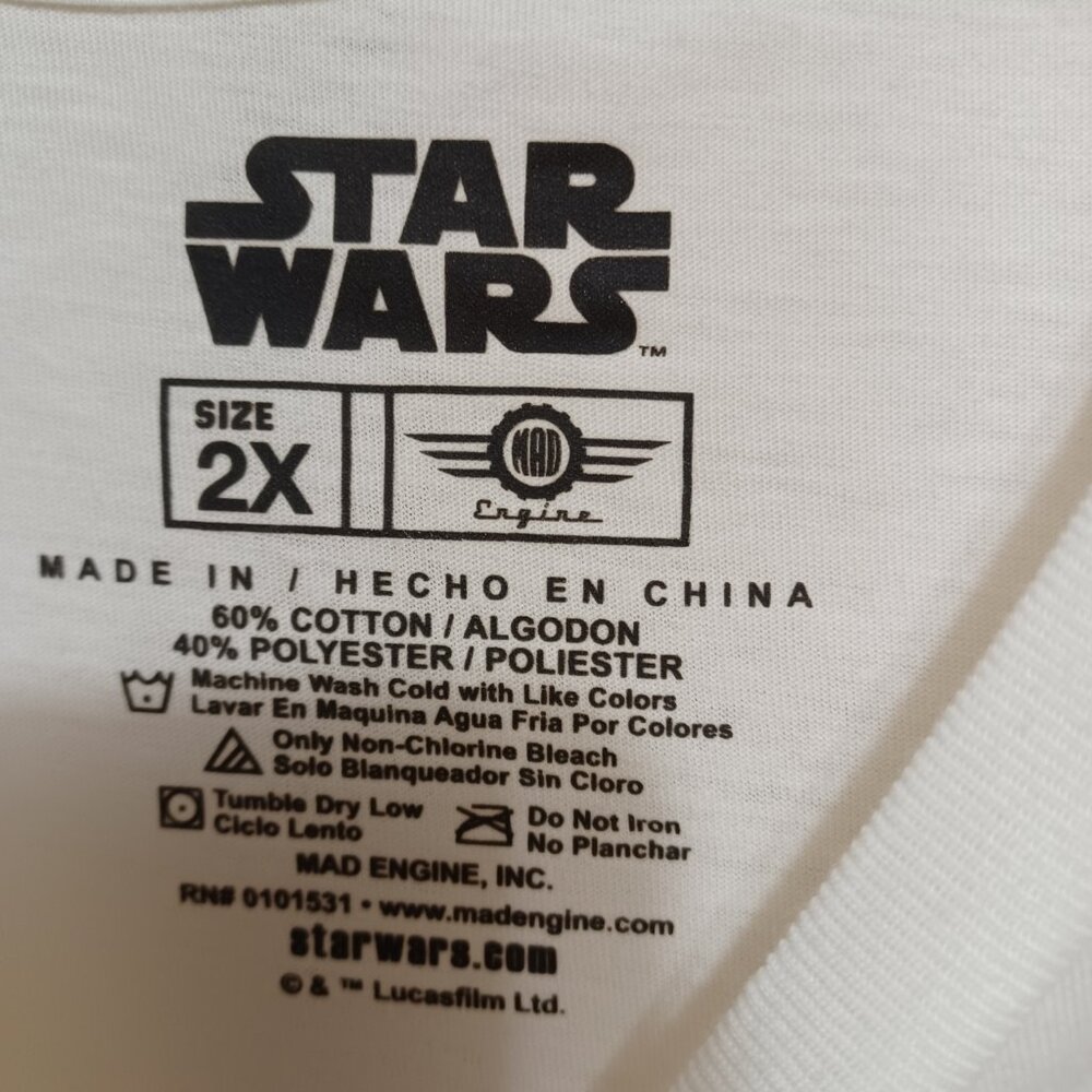 Retro Star Wars Princess Leia Han Solo Chewbacca & Luke Skywalker T-shirt 2X - Picture 4 of 4